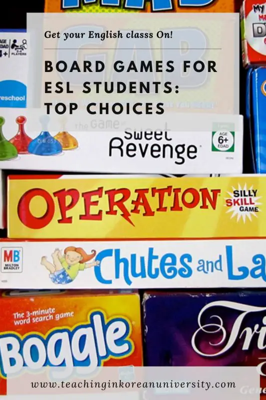 Board games for kids learning English